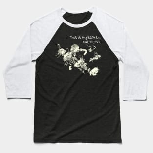 BROKEN BIKE HEART - MOTORCYCLE ENGINE Baseball T-Shirt